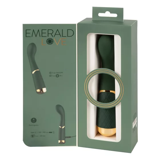 Emerald Love - Rechargeable, Waterproof G-Spot Vibrator (Green)