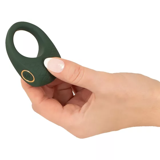 Emerald Love - Rechargeable, Waterproof Vibrating Ring (Green)