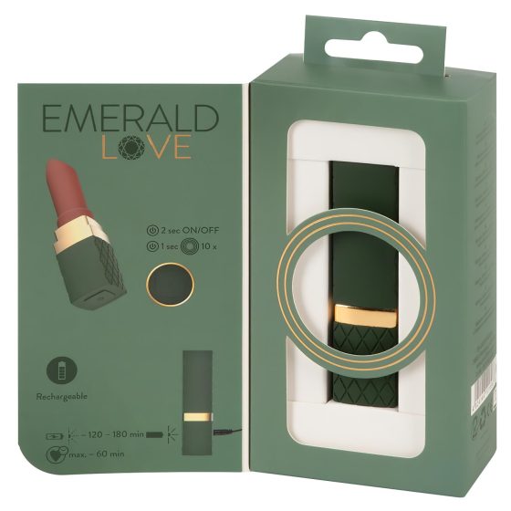 Emerald Love - Red Waterproof Rechargeable Lipstick Vibrator