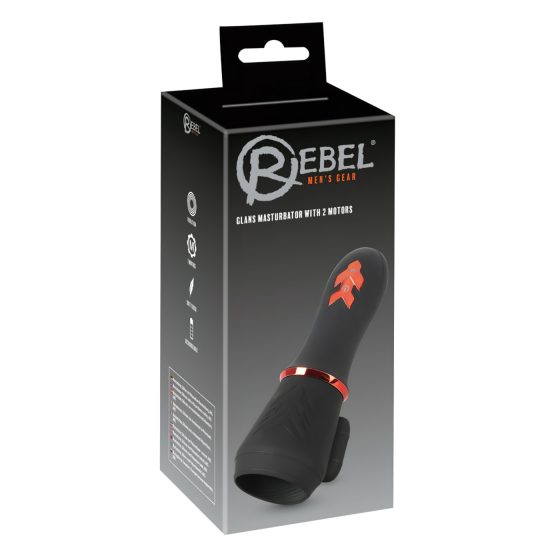 Rebel - Rechargeable Dual Motor Acorn Vibrator (Black)