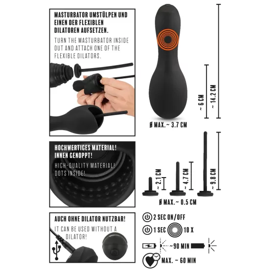 Rebel – Black Vibrating Urethral Sound for Men