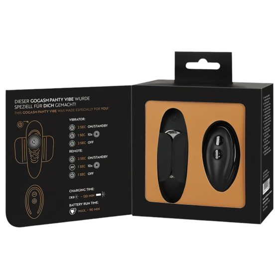 GoGasm Panty - Rechargeable Wireless Clitoral Vibrator (Black)