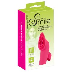 / SMILE Licking - Air-Wave Tongue Finger Vibrator (Pink)