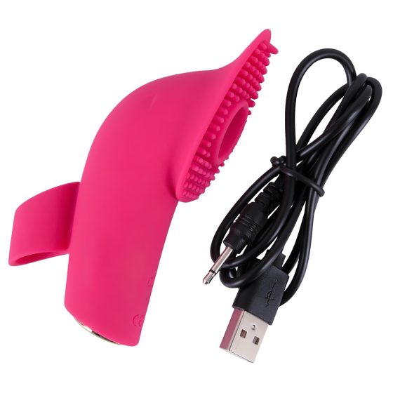 SMILE Licking - Air-Wave Tongue Finger Vibrator (Pink)