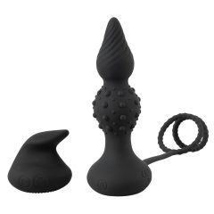   Rebel 2-in-1 - Rechargeable Radio-Controlled Ring & Anal Vibrator (Black)