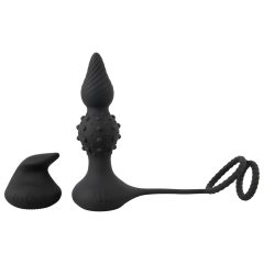   Rebel 2-in-1 - Rechargeable Radio-Controlled Ring & Anal Vibrator (Black)
