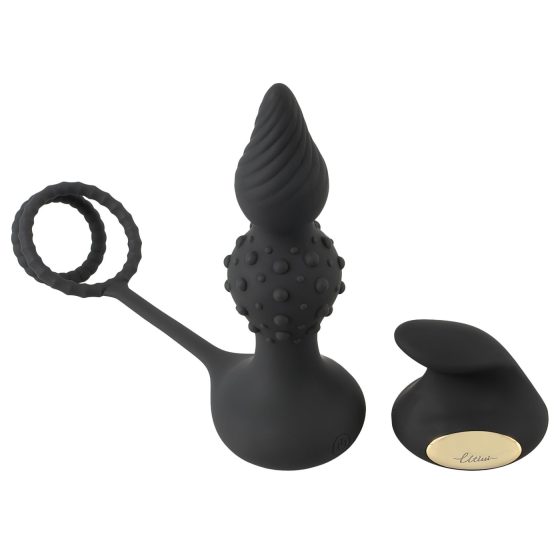 Rebel 2-in-1 - Rechargeable Radio-Controlled Ring & Anal Vibrator (Black)