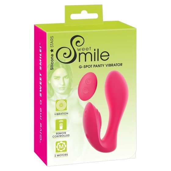 SMILE Panty - Rechargeable, Wireless 2in1 Vibrator (Pink)