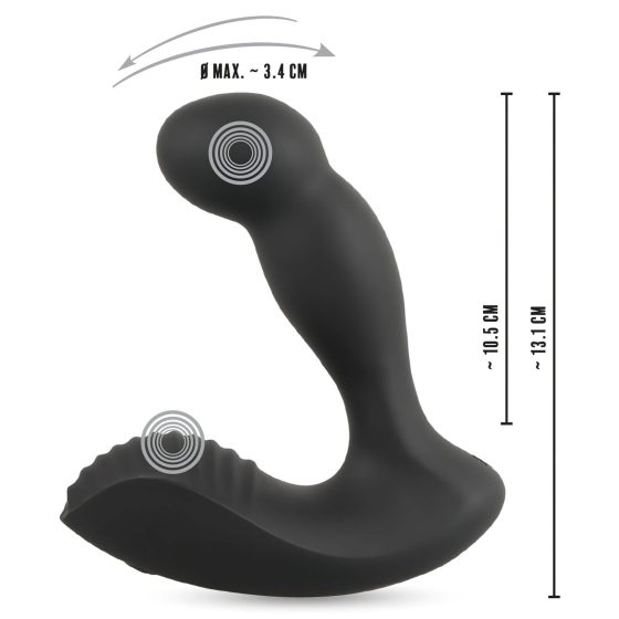 Rebel - Rechargeable Remote-Controlled Prostate Vibrator (Black)