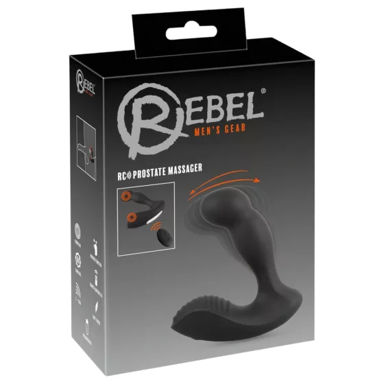 Rebel - Rechargeable Remote-Controlled Prostate Vibrator (Black)