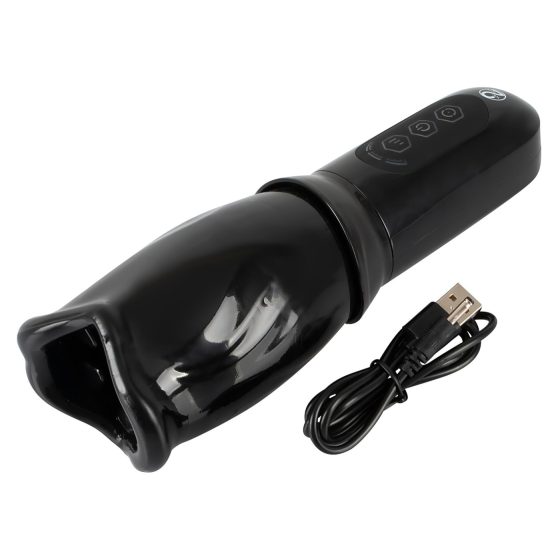 STROKER Rotating - Rechargeable Rotating Oral Simulator (Black)
