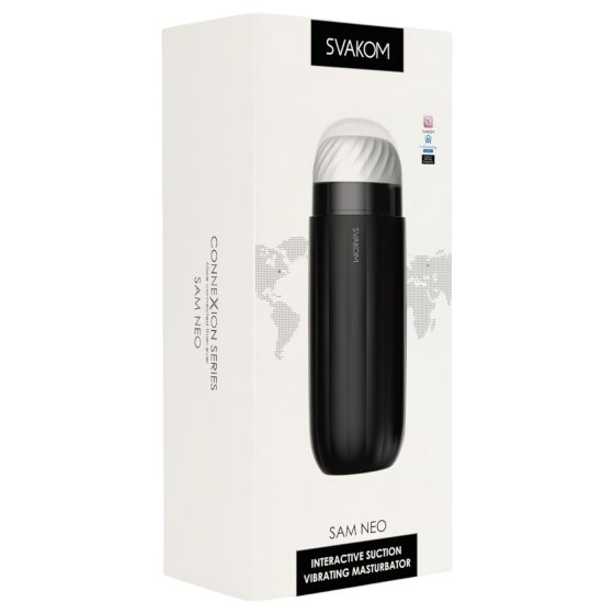 Svakom Sam Neo - Smart Masturbator (Black & White)