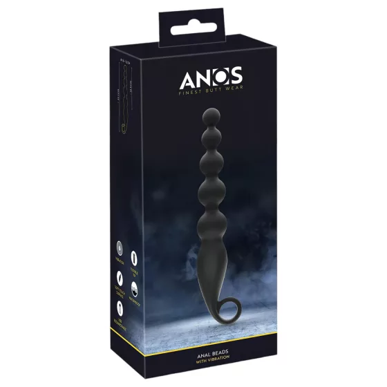 ANOS Sensations - Beaded Anal Vibrator (Black)