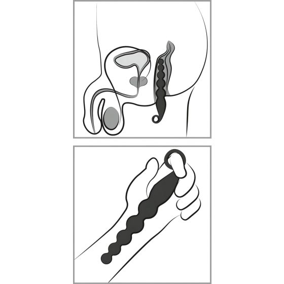 ANOS Sensations - Beaded Anal Vibrator (Black)