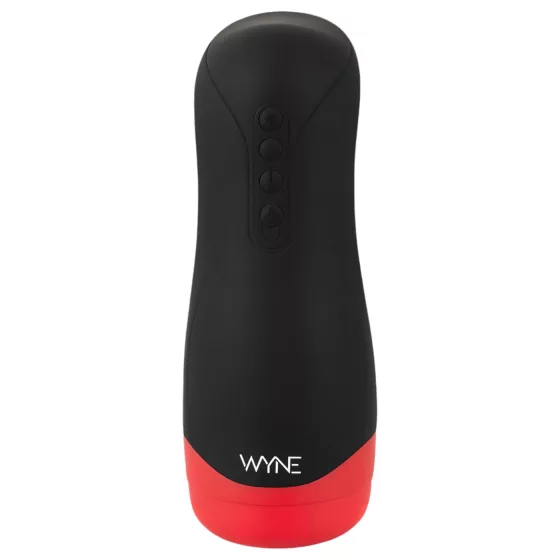 WYNE 01 - Rechargeable, Vibrating & Warming Masturbator (Black)
