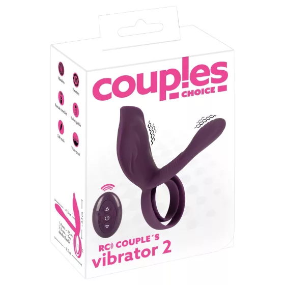 Couples Choice - Rechargeable Radio-Controlled Penis Ring (Purple)