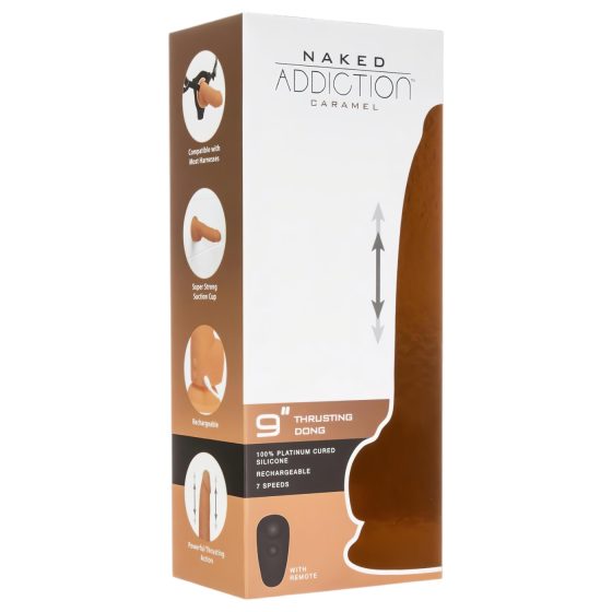 Naked Addiction Thrusting 9 Vibrator - Midnight (9")"