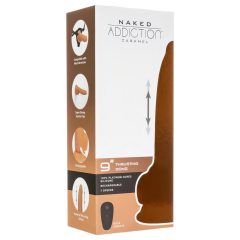   Naked Addiction Thrusting 9 Vibrator - Midnight (9")"