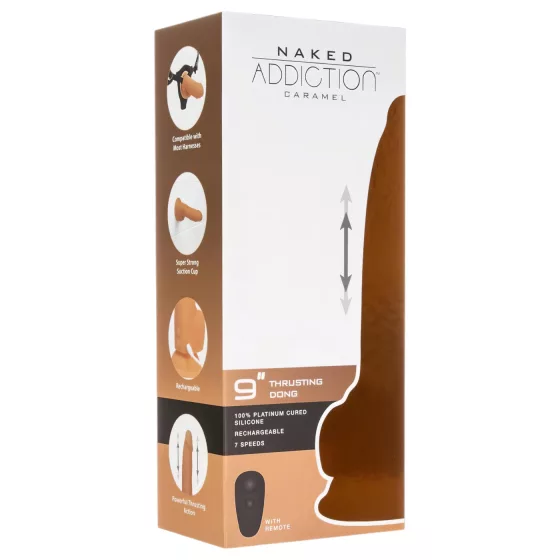 Naked Addiction Thrusting 9 Vibrator - Midnight (9")"