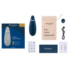   Womanizer Premium 2 - rechargeable, waterproof clitoris stimulator (blue)