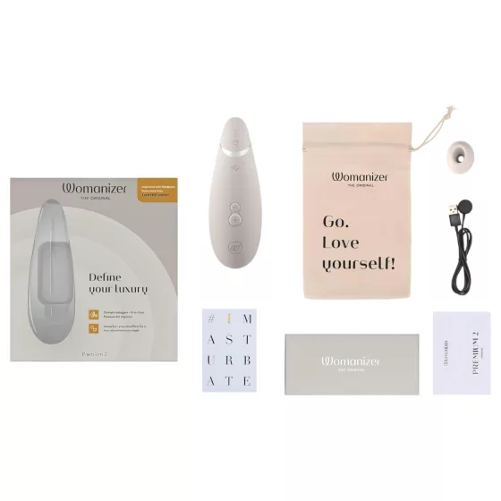 Womanizer Premium 2 - Airwave Clitoral Stimulator (White)