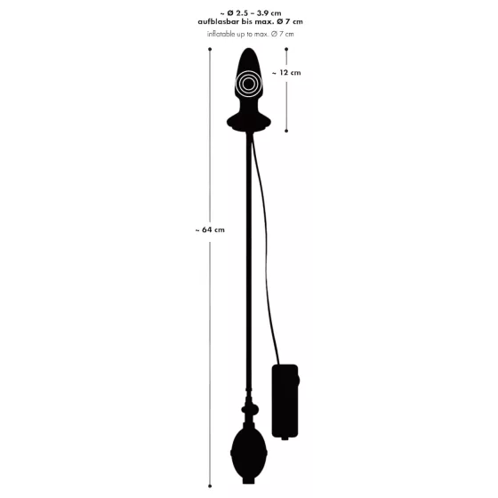 You2Toys Fanny Hill’s - inflatable anal vibrator (black)