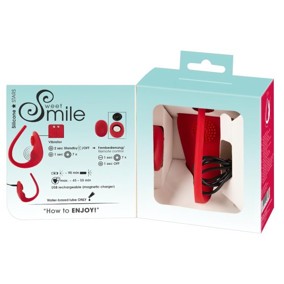 SMILE Slim Panty - Rechargeable Wireless Clitoral Vibrator (Red)
