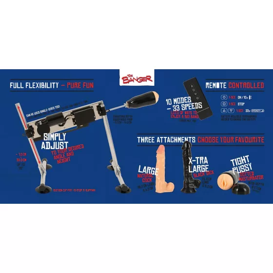 The Ultimate Pleasure Machine - Dual System with Two Dildos & One Sleeve