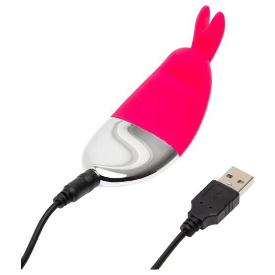 Happyrabbit Red Rechargeable Clitoral Vibrator - Battery Powered