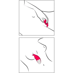   Happyrabbit Red Rechargeable Clitoral Vibrator - Battery Powered