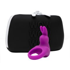   Happyrabbit Cock Kit - vibrating cock ring with storage bag (purple)