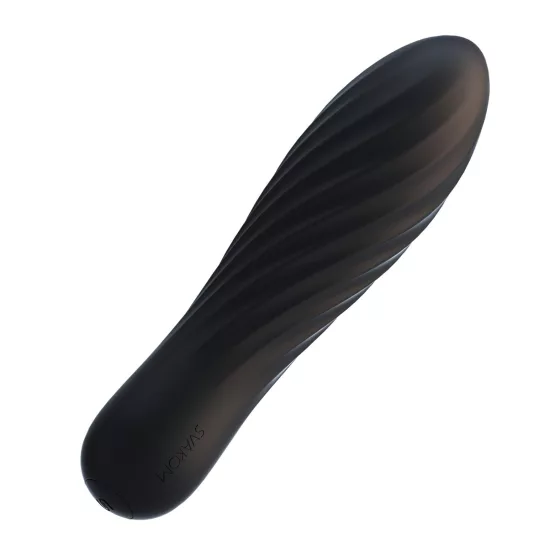 Svakom Tulip - rechargeable mini wand vibrator (black)