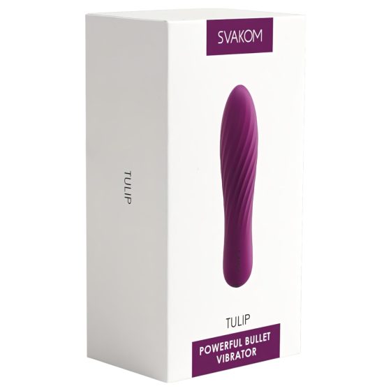 Svakom Tulip - Rechargeable Mini Wand Vibrator (Purple)