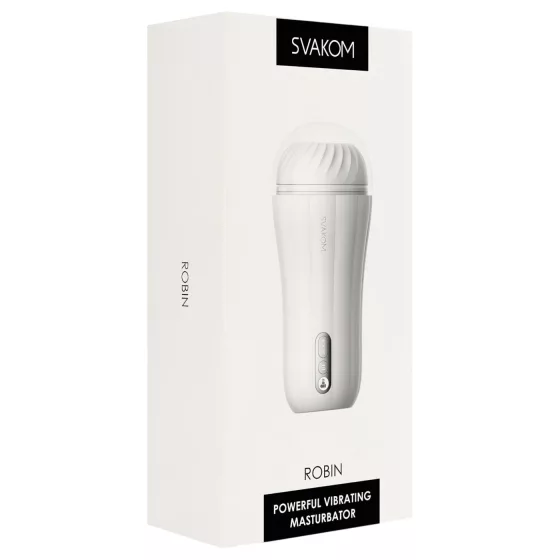Svakom Robin - rechargeable masturbator (white)