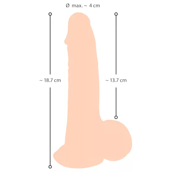 Nature Skin Dildo with Realistic Feel - 19cm (Natural) 