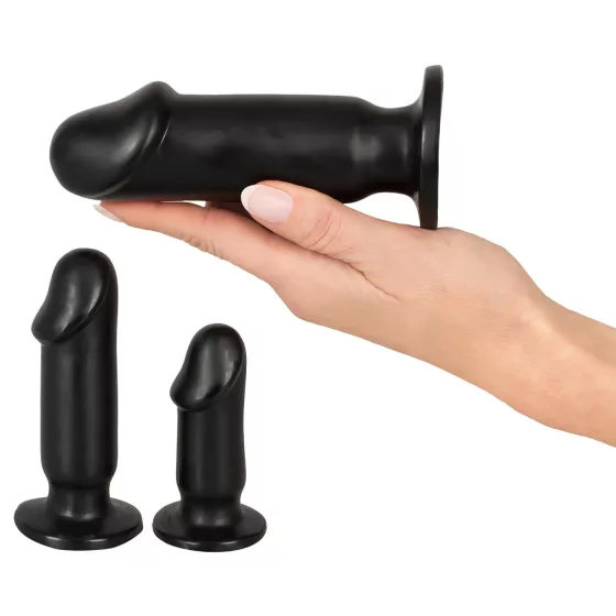 Anos Training Kit - Anal Plug Set (3-piece) - Black