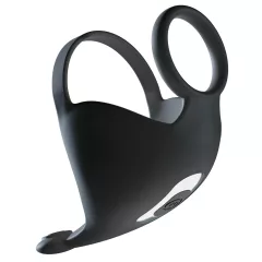   Rebel - Rechargeable Vibrating Ring & Stimulation Toy (Black)