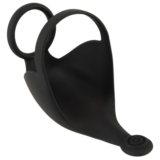 Rebel - Rechargeable Vibrating Ring & Stimulation Toy (Black)