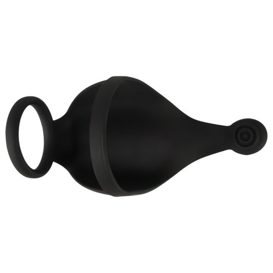 Rebel - Rechargeable Vibrating Ring & Stimulation Toy (Black)