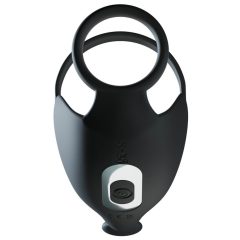   Rebel - rechargeable penis ring with testicle massage (black)
