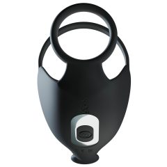   Rebel - Rechargeable Vibrating Ring & Stimulation Toy (Black)