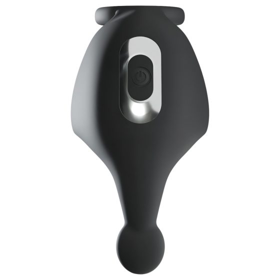 Rebel - Rechargeable Vibrating Ring & Stimulation Toy (Black)