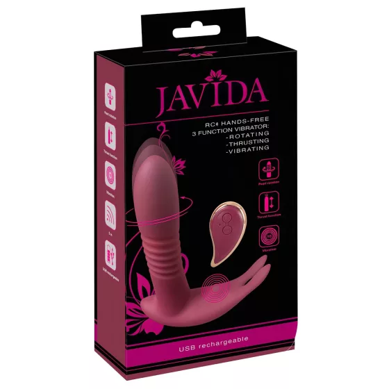 Javida RC - Wireless 3-Function Clitoral Vibrator (Red)