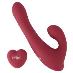   Javida - Rechargeable, radio controlled, rotating vibrator with spinning handle (red)