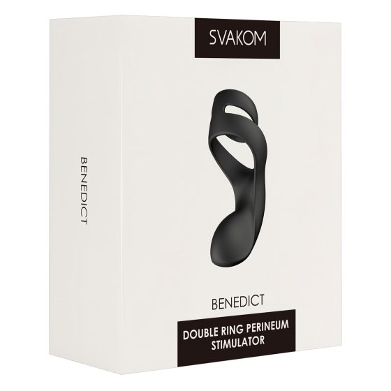 Svakom Benedict - Black Vibrating Penis Ring & Perineum Stimulator