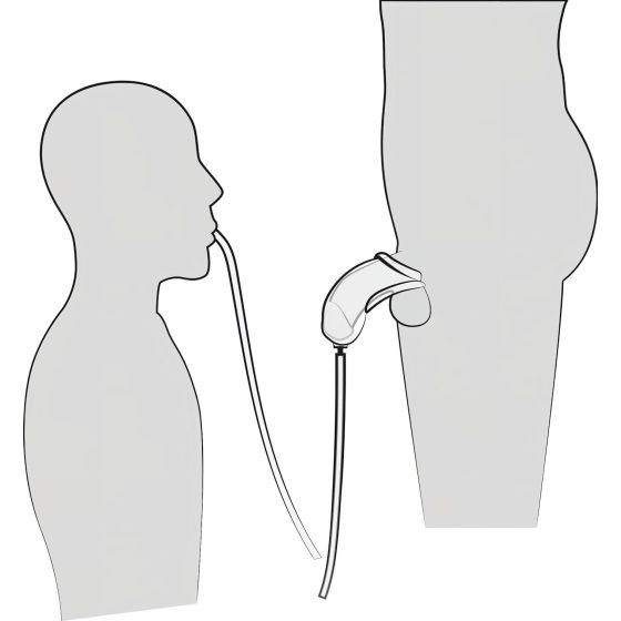 You2Toys Piss Play Sleeve - Transparent Penis Sleeve with Outlet Tube