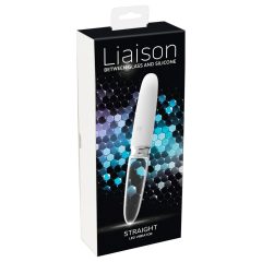 Liaison Straight - Rechargeable LED Vibrator (Clear White)