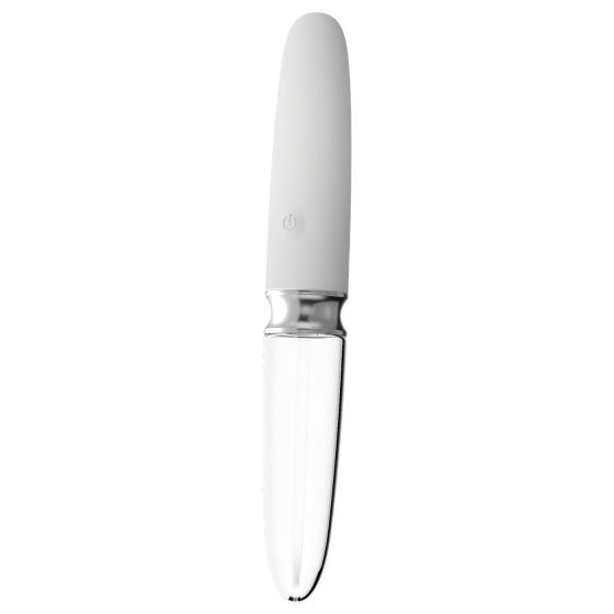 Liaison Straight - Rechargeable LED Vibrator (Clear White)
