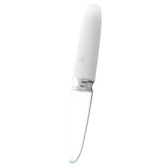 Liaison Straight - Rechargeable LED Vibrator (Clear White)