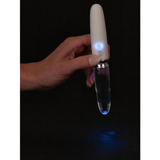 Liaison Straight - Rechargeable LED Vibrator (Clear White)